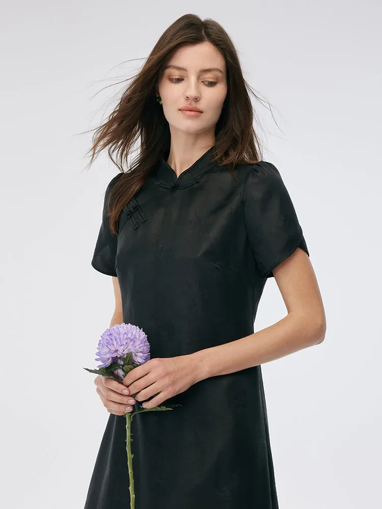 19MM Xiang Yun Silk Women Qipao Midi Dress sold by Goelia product image thumbnail 4