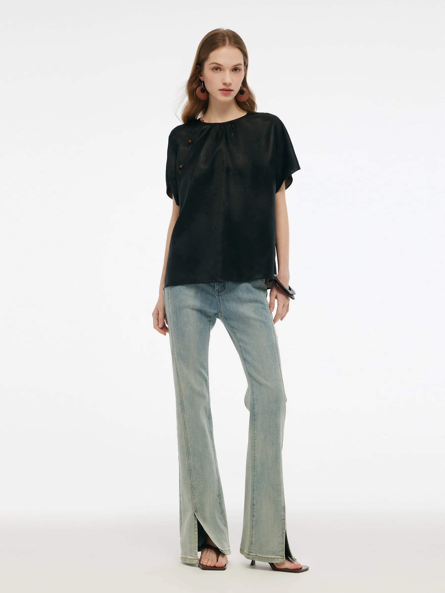 19MM Xiang Yun Silk Jade Bead Button Women T-Shirt sold by Goelia product image thumbnail 3