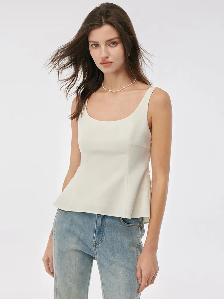 Stretch Scoop Neck Women Peplum Tank Top sold by Goelia product image thumbnail 4