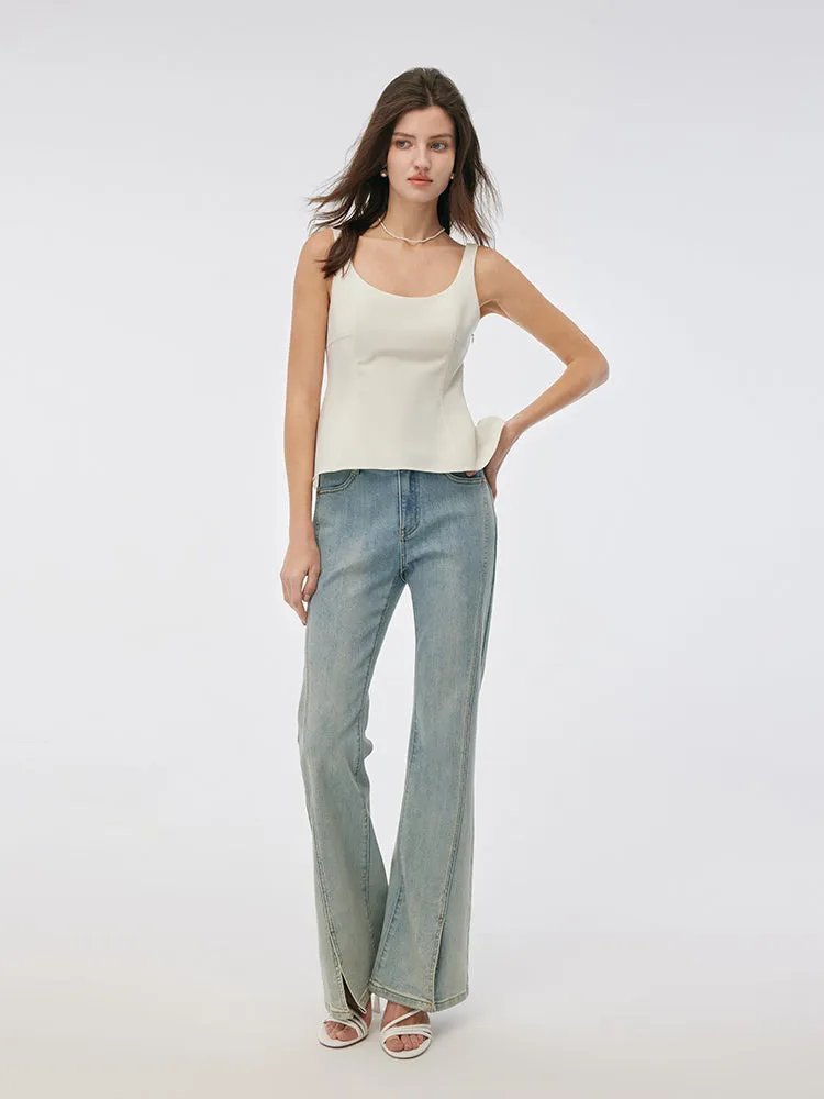 Stretch Scoop Neck Women Peplum Tank Top sold by Goelia product image thumbnail 2