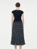 Acetate Knit Top And 16 MM Mulberry Slik Polka Dots Skirt Two-Piece Set sold by Goelia