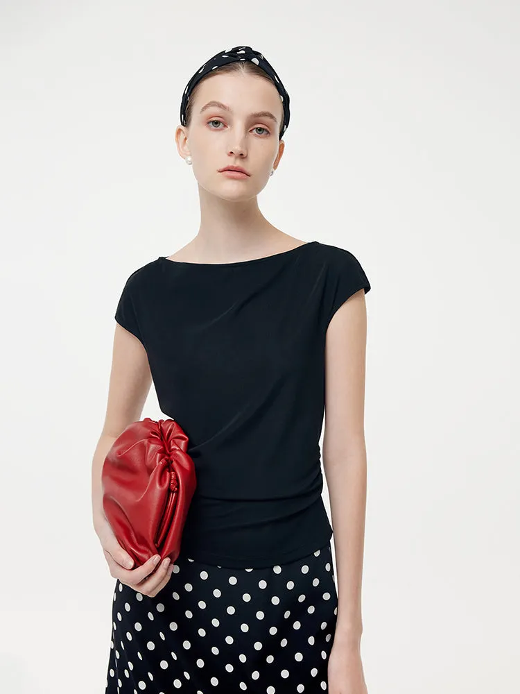 Acetate Knit Top And 16 MM Mulberry Slik Polka Dots Skirt Two-Piece Set sold by Goelia product image thumbnail 4