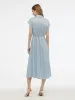 22MM Mulberry Silk Stretch Women Maxi Shirt Dress With Belt sold by Goelia
