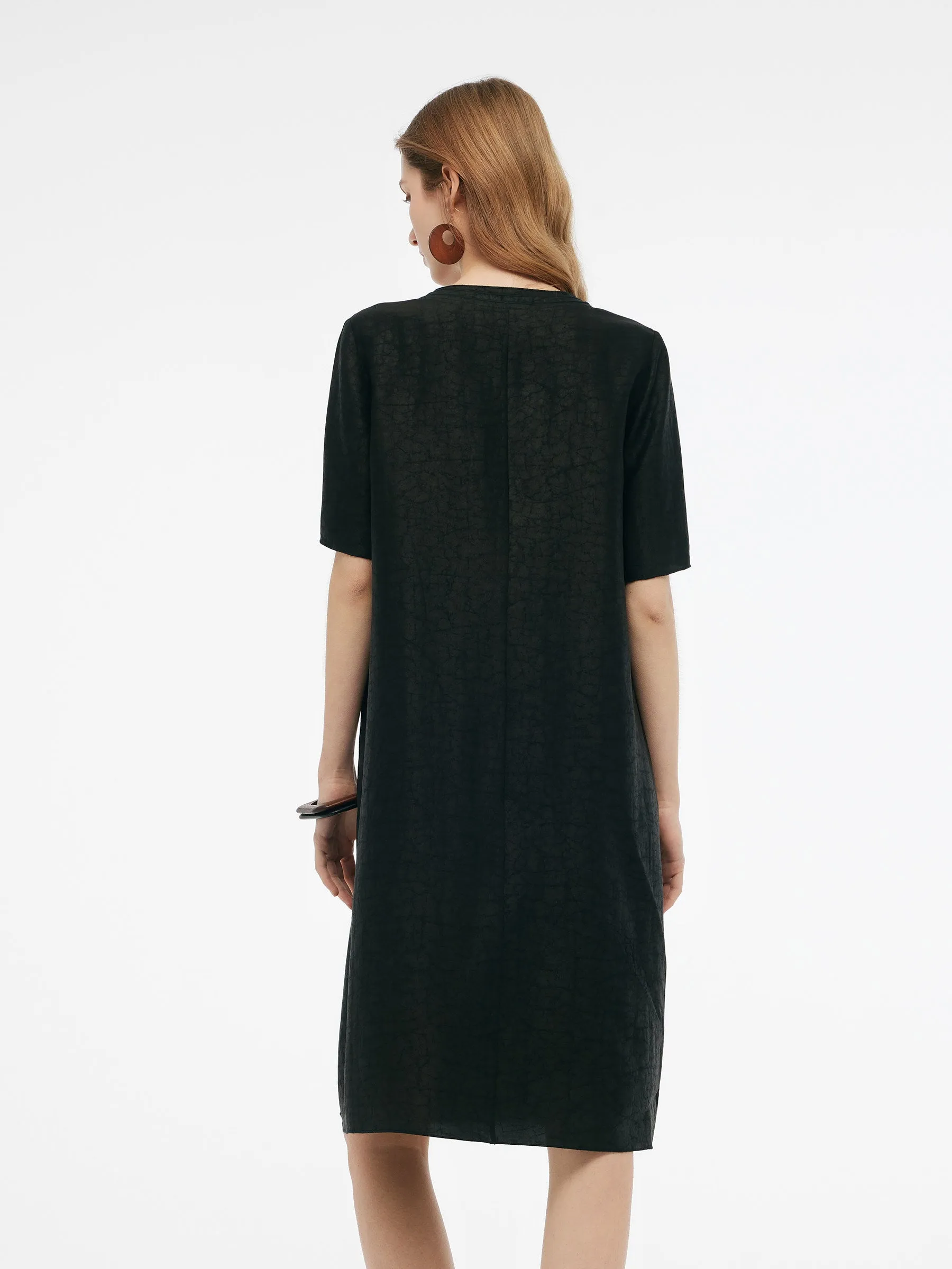 18MM Xiang Yun Silk Pockets Women Loose Fit Midi Dress sold by Goelia product image thumbnail 3