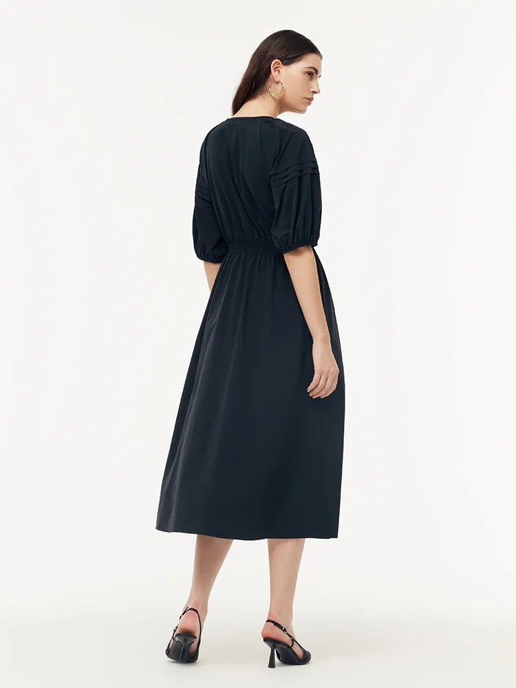 Gathered Waist Puff Sleeve Women Maxi Dress sold by Goelia product image thumbnail 3