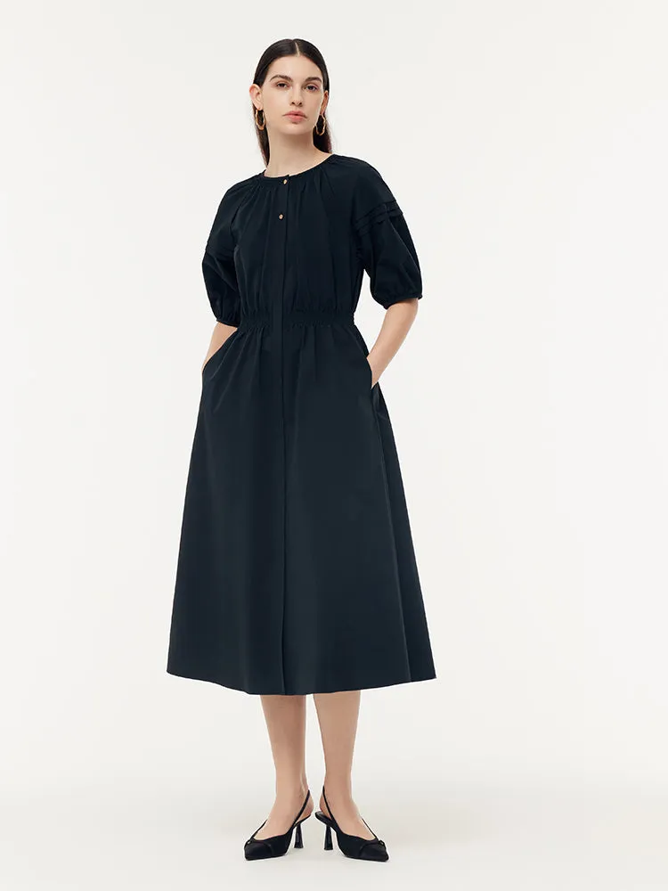 Gathered Waist Puff Sleeve Women Maxi Dress sold by Goelia product image thumbnail 2