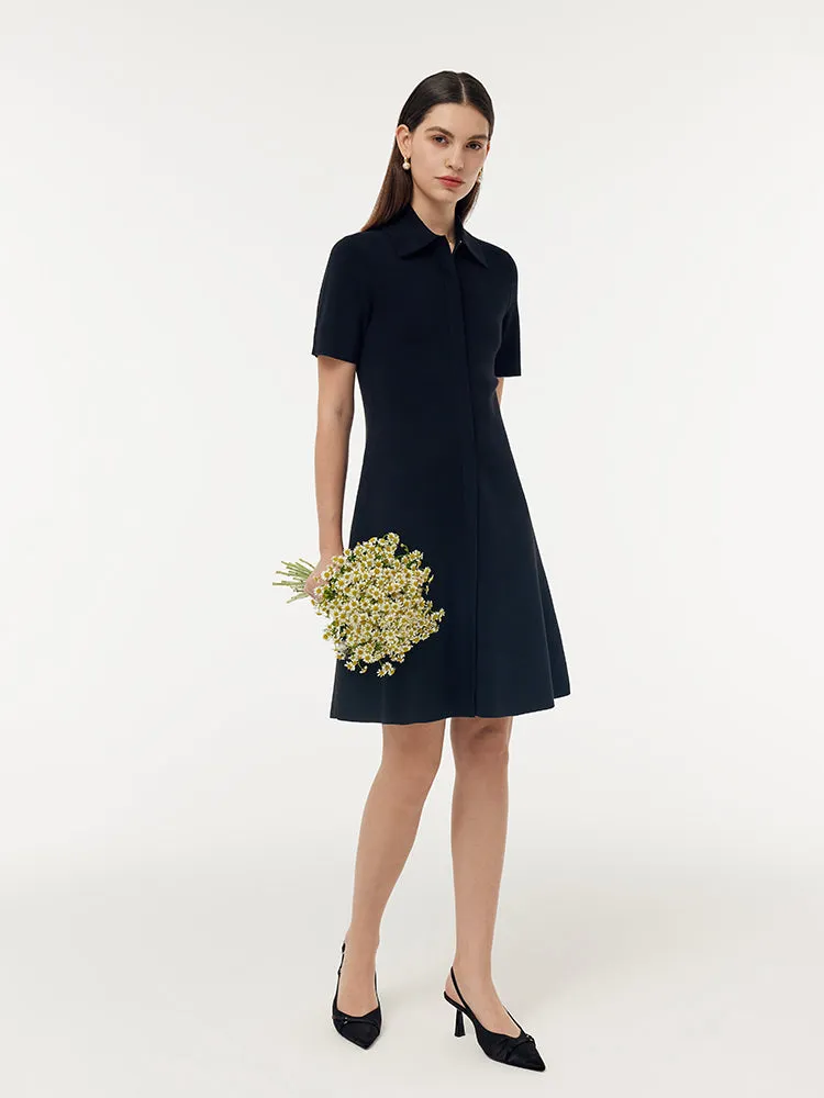 Zip-Up Gathered Waist Women Convertible Knit Mini Dress sold by Goelia product image thumbnail 3