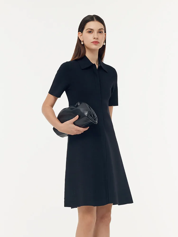 Zip-Up Gathered Waist Women Convertible Knit Mini Dress sold by Goelia product image thumbnail 5