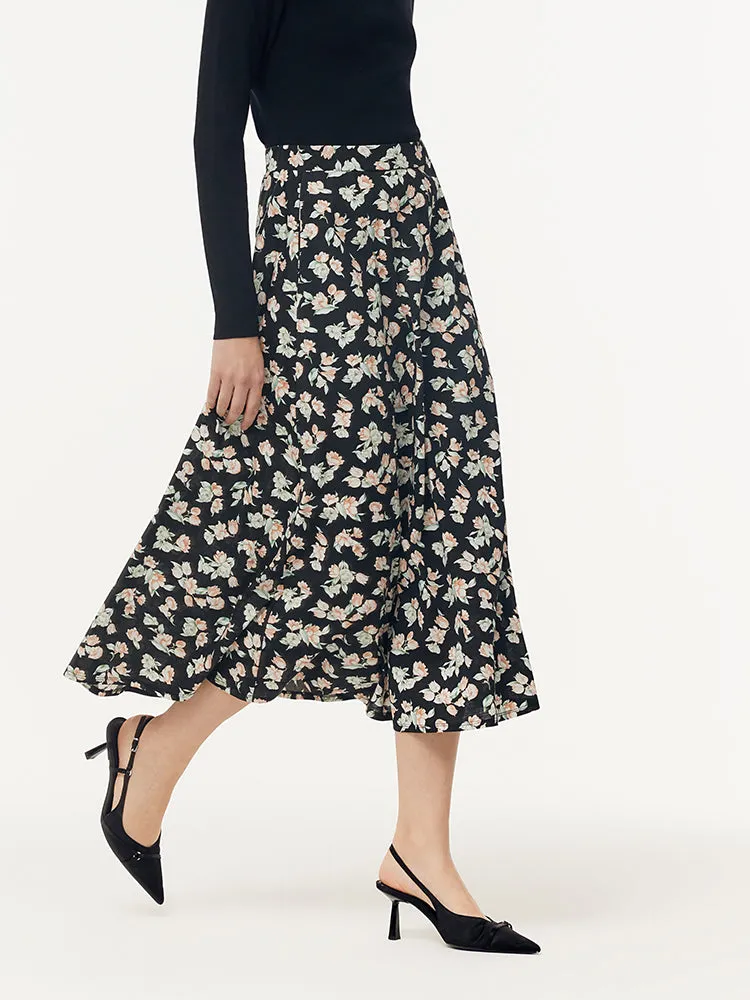 100% Cotton Floral Print Women Knit Skirt sold by Goelia product image thumbnail 3