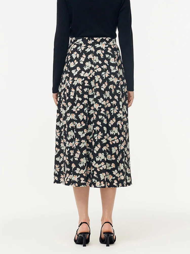 100% Cotton Floral Print Women Knit Skirt sold by Goelia product image thumbnail 4