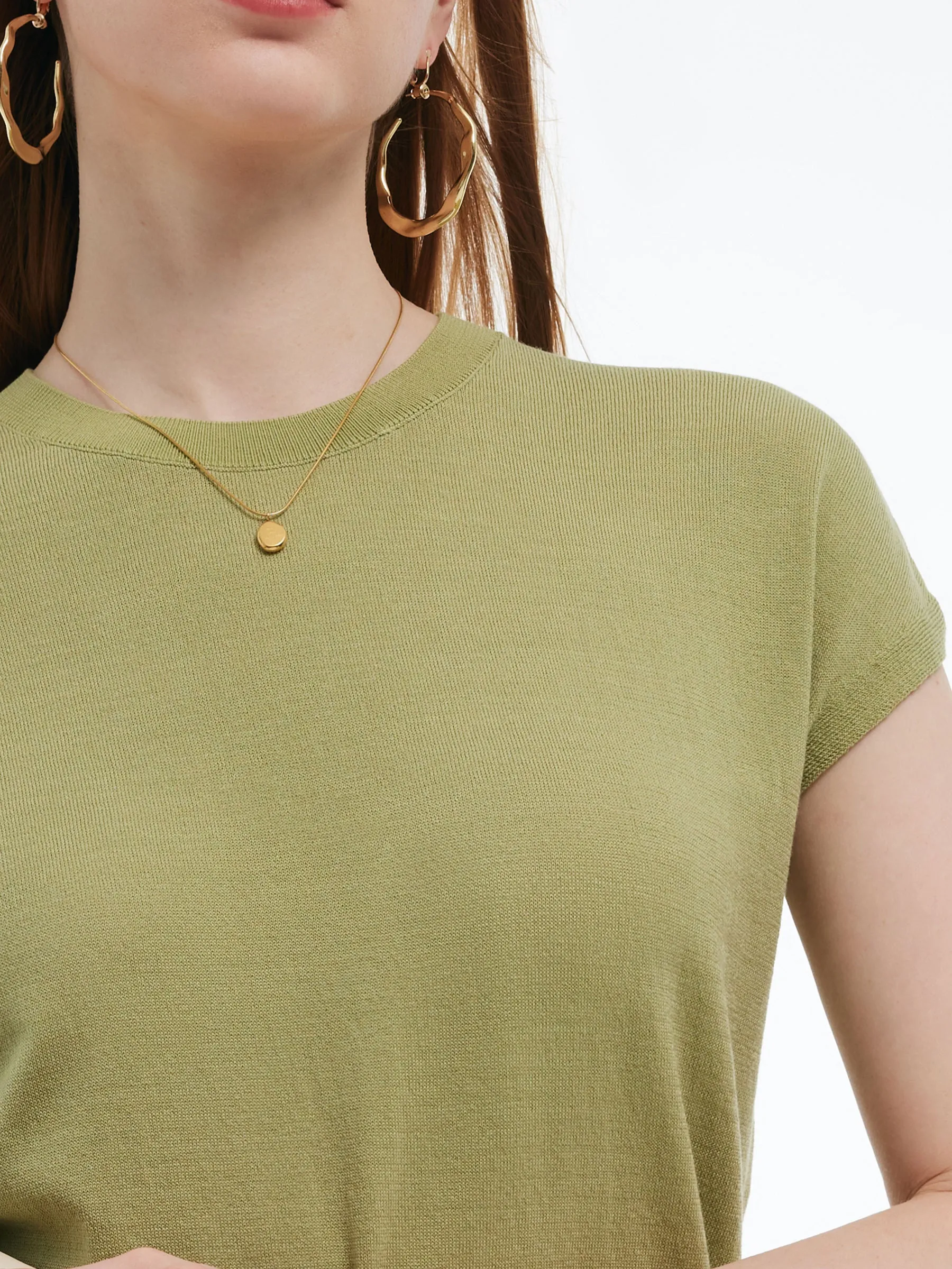 Lyocell-acetate Blend Women Pullover Knit Top sold by Goelia product image thumbnail 5