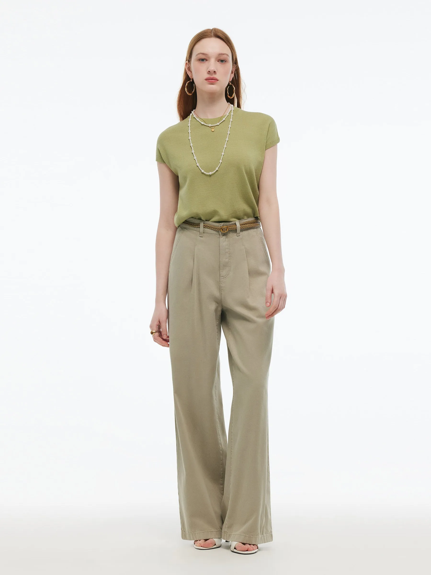 Lyocell-acetate Blend Women Pullover Knit Top sold by Goelia product image thumbnail 3