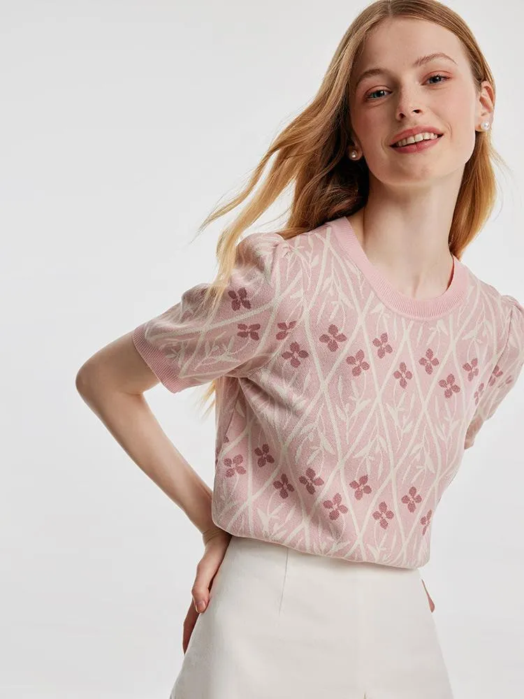 Tencel And Woolen Jacquard Women Knit Top sold by Goelia product image thumbnail 5