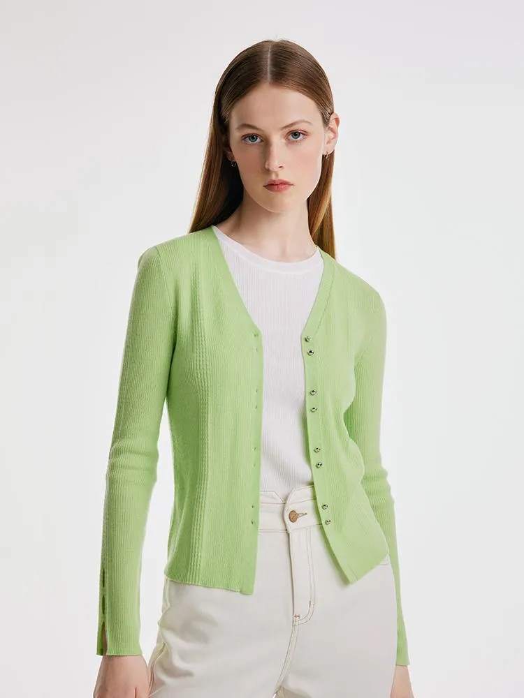 Solid Slim Woolen Cardigan sold by Goelia product image thumbnail 2