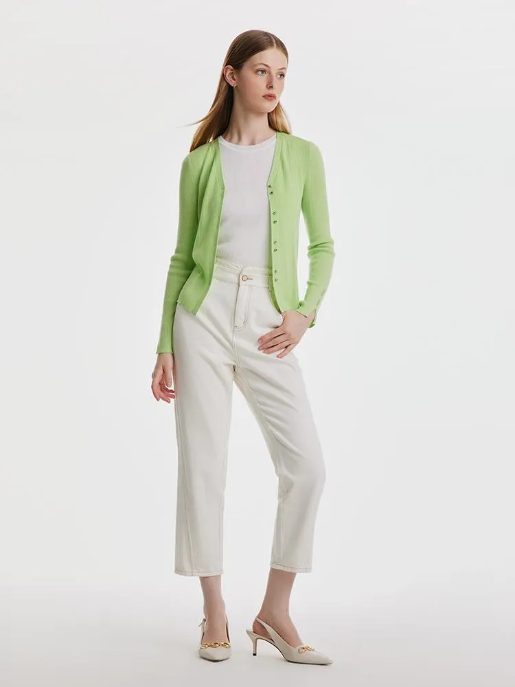 Solid Slim Woolen Cardigan sold by Goelia product image thumbnail 5