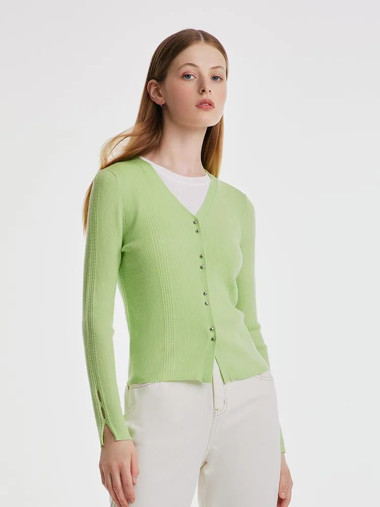 Solid Slim Woolen Cardigan sold by Goelia product image thumbnail 4