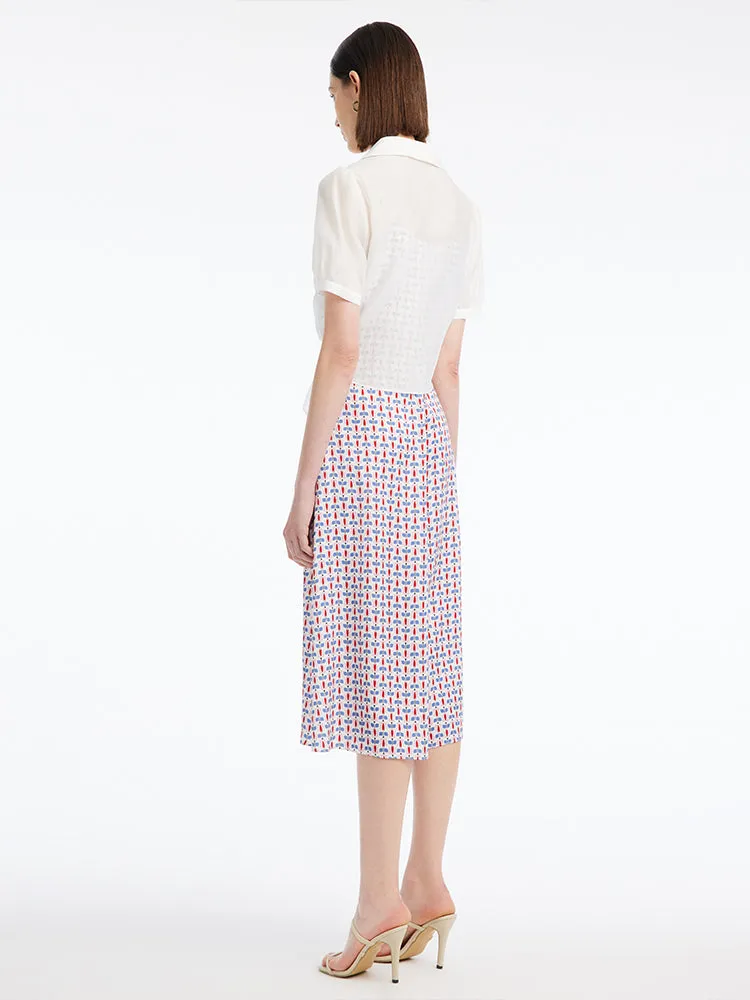 White Tencel Crop Shirt sold by Goelia product image thumbnail 5