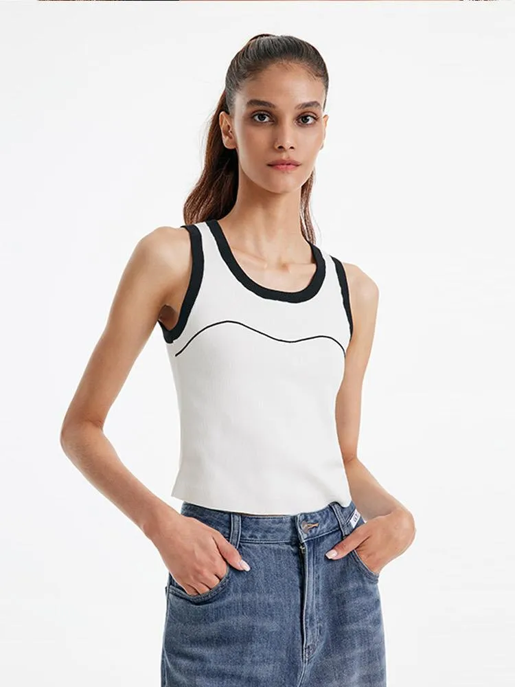 Acetate Cotton Tight Fit Women Tank Top sold by Goelia