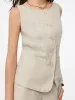 100% Linen Vest And Pants Two-Piece Set sold by Goelia