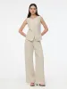 100% Linen Vest And Pants Two-Piece Set sold by Goelia