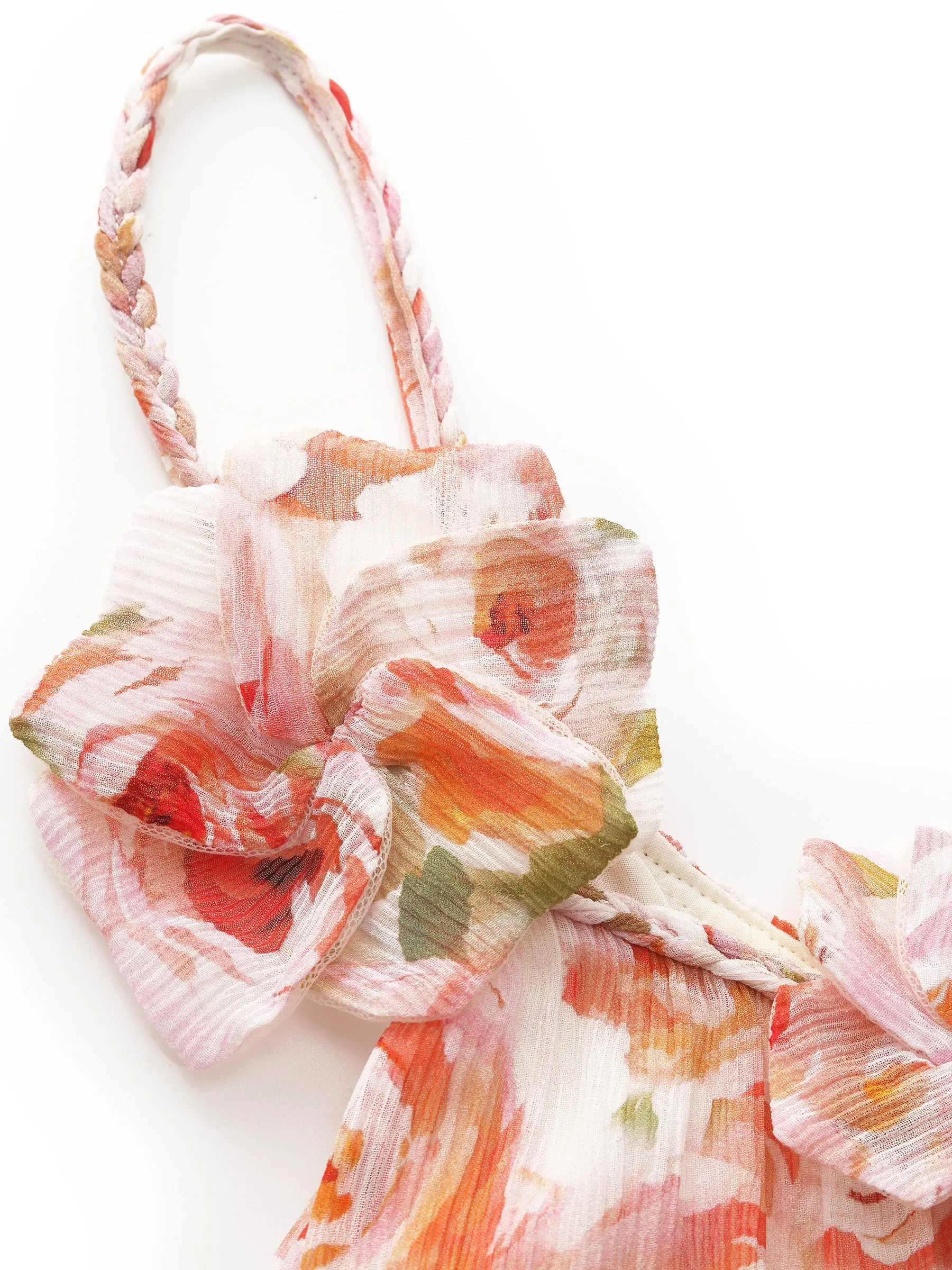 10MM Mulberry Silk Rose Print Women Strap Maxi Dress sold by Goelia product image thumbnail 2