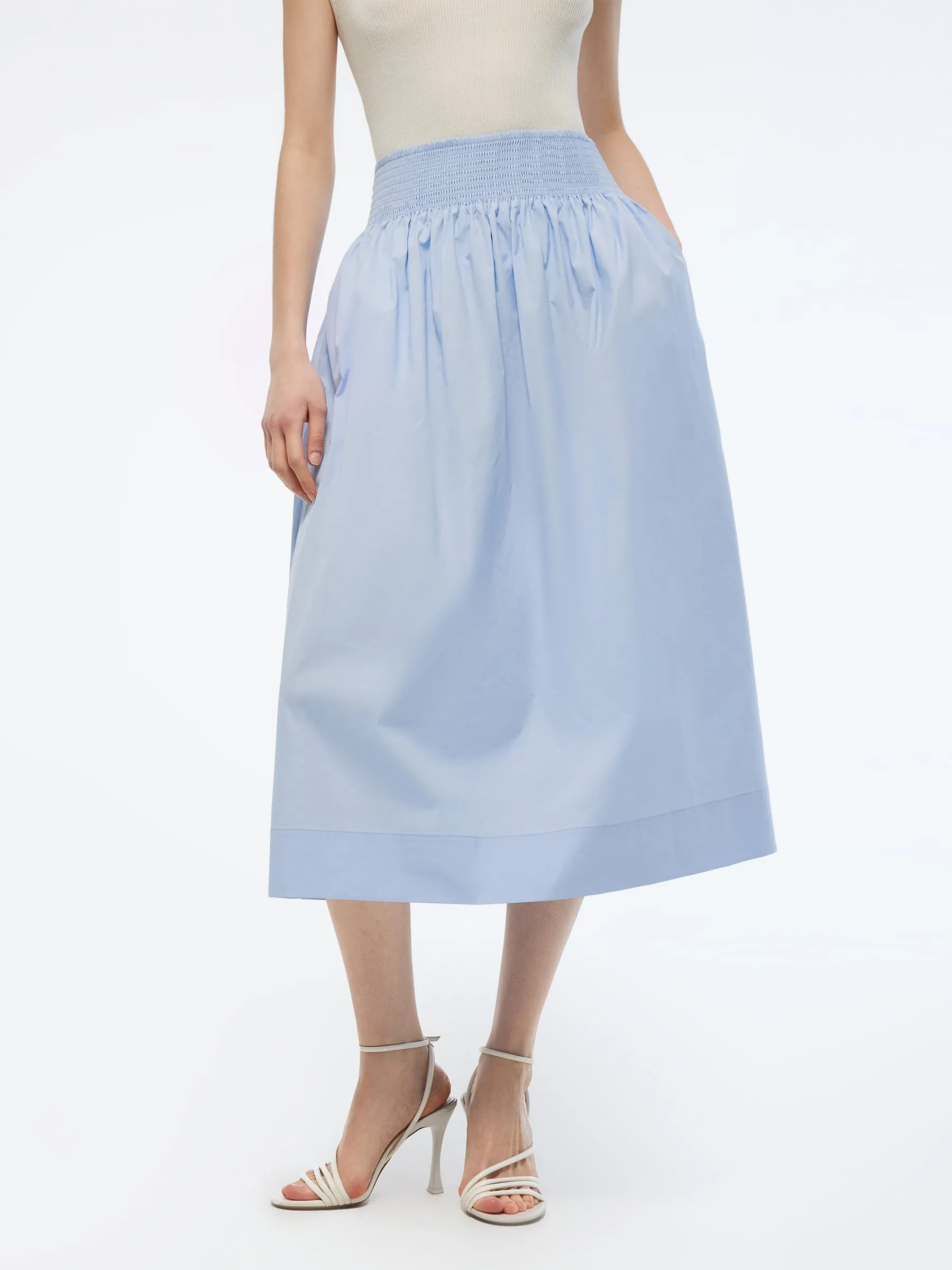 A-Line Smocked Waist Women Skirt sold by Goelia product image thumbnail 4