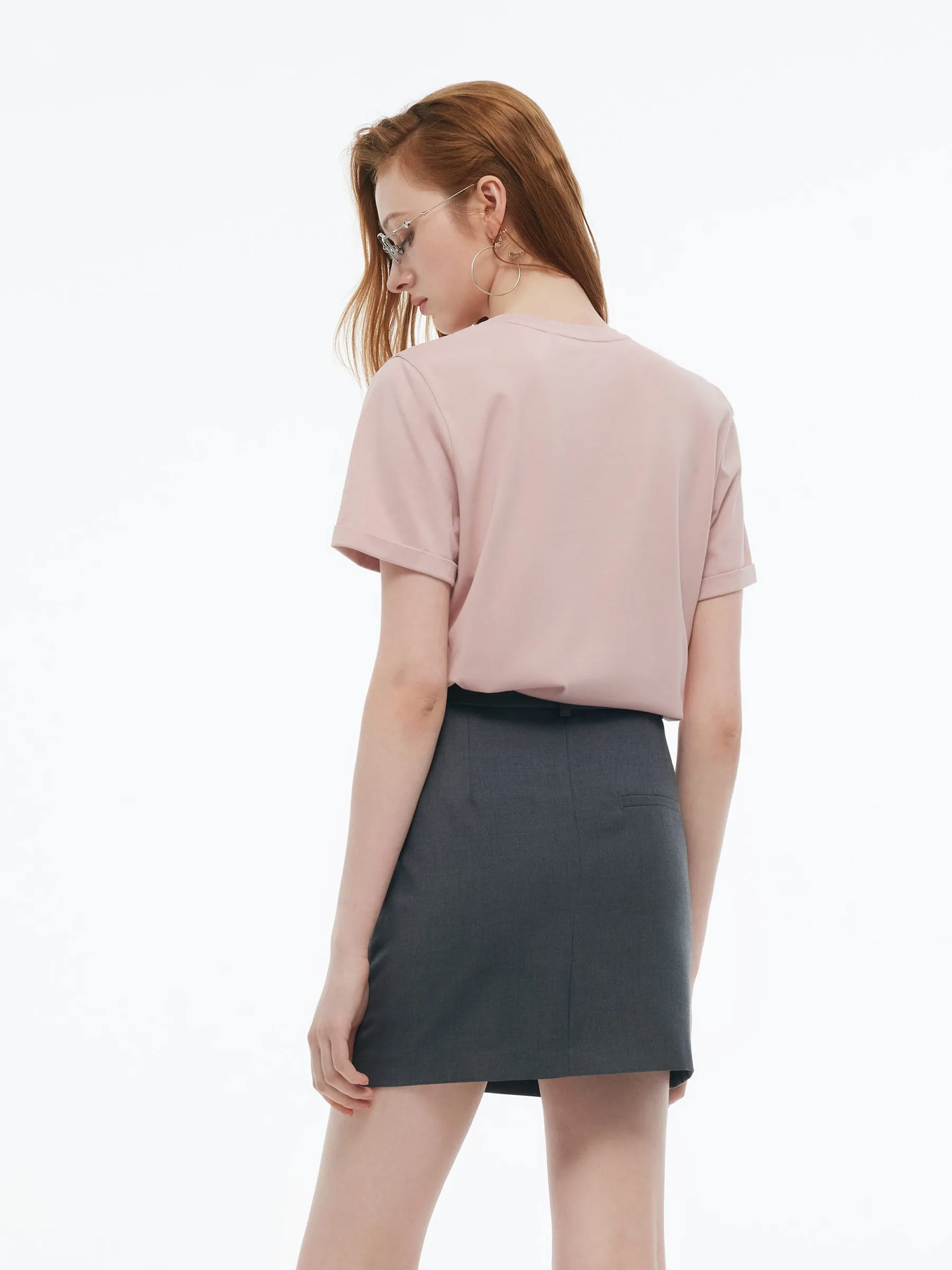 Crew Neck Heart Decorated Convertible Women T-Shirt sold by Goelia product image thumbnail 5