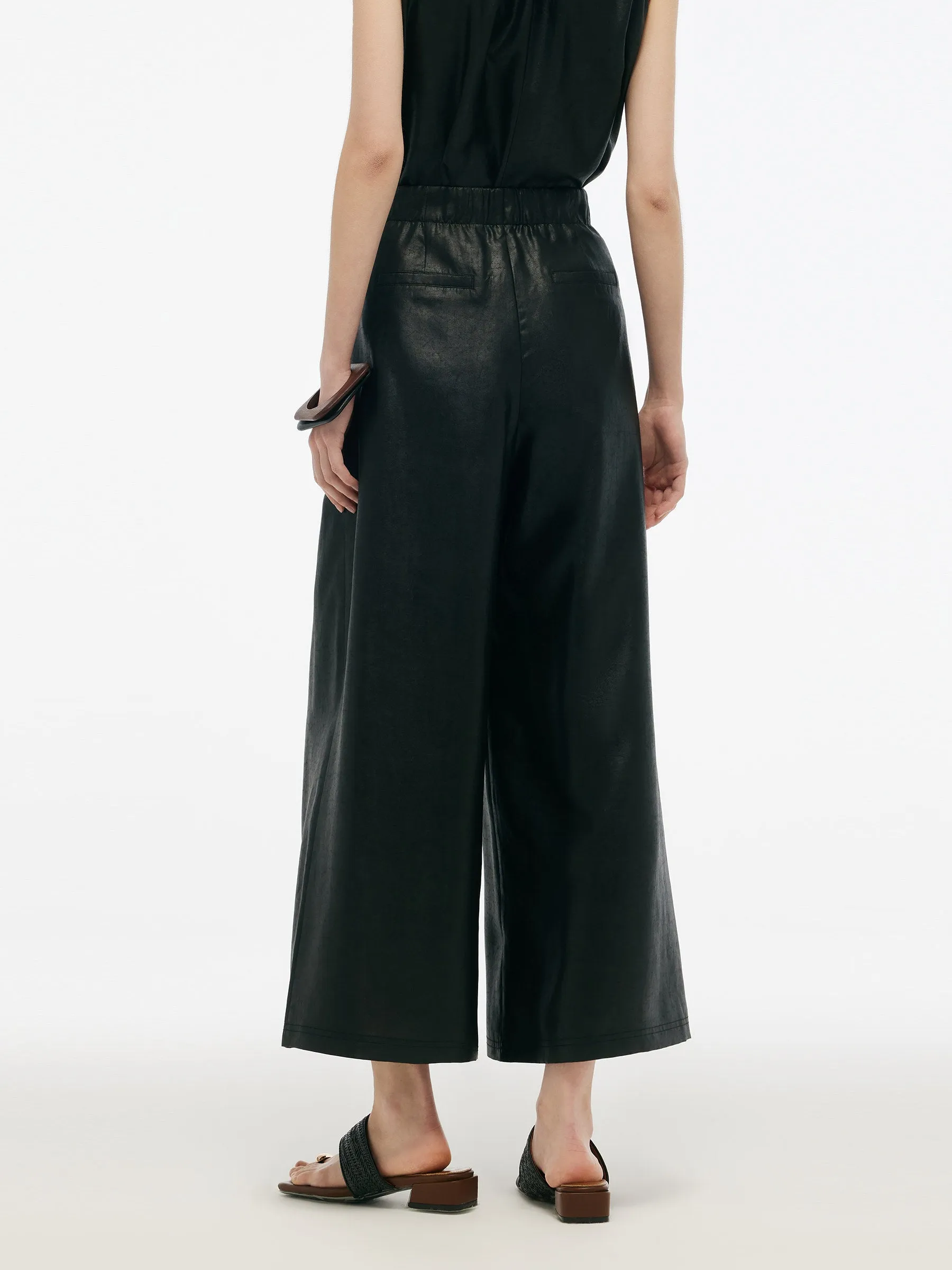 16MM Xiang Yun Silk Women Wide Leg Ankle Length Pants sold by Goelia product image thumbnail 3