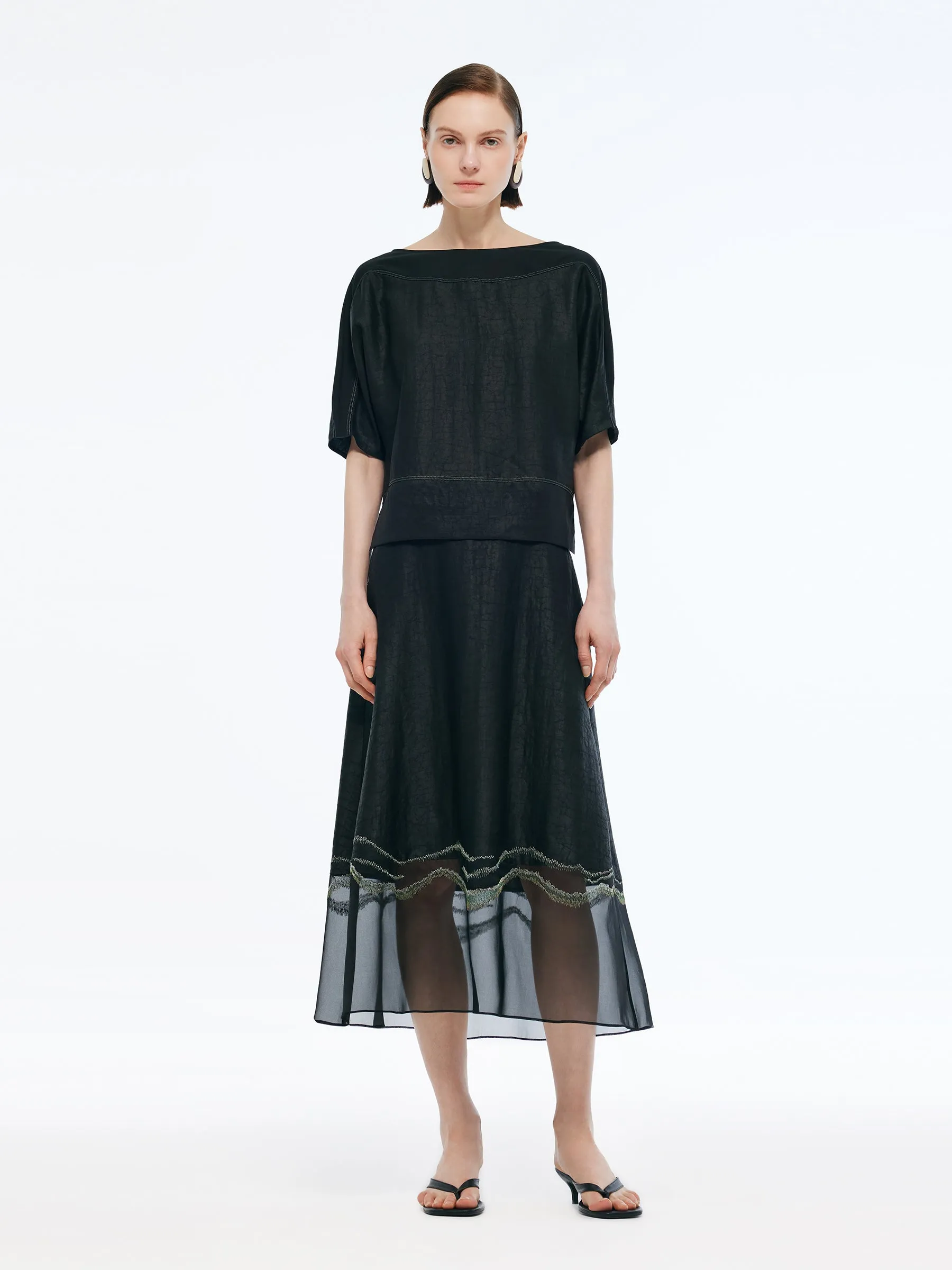 18MM Xiang Yun Silk Patchwork Women Top sold by Goelia product image thumbnail 2