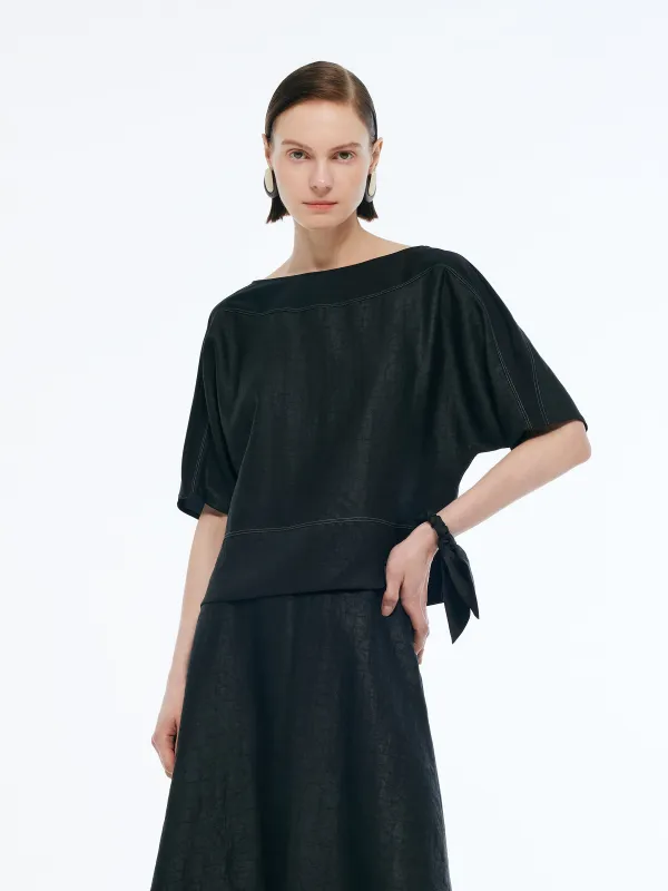 18MM Xiang Yun Silk Patchwork Women Top sold by Goelia