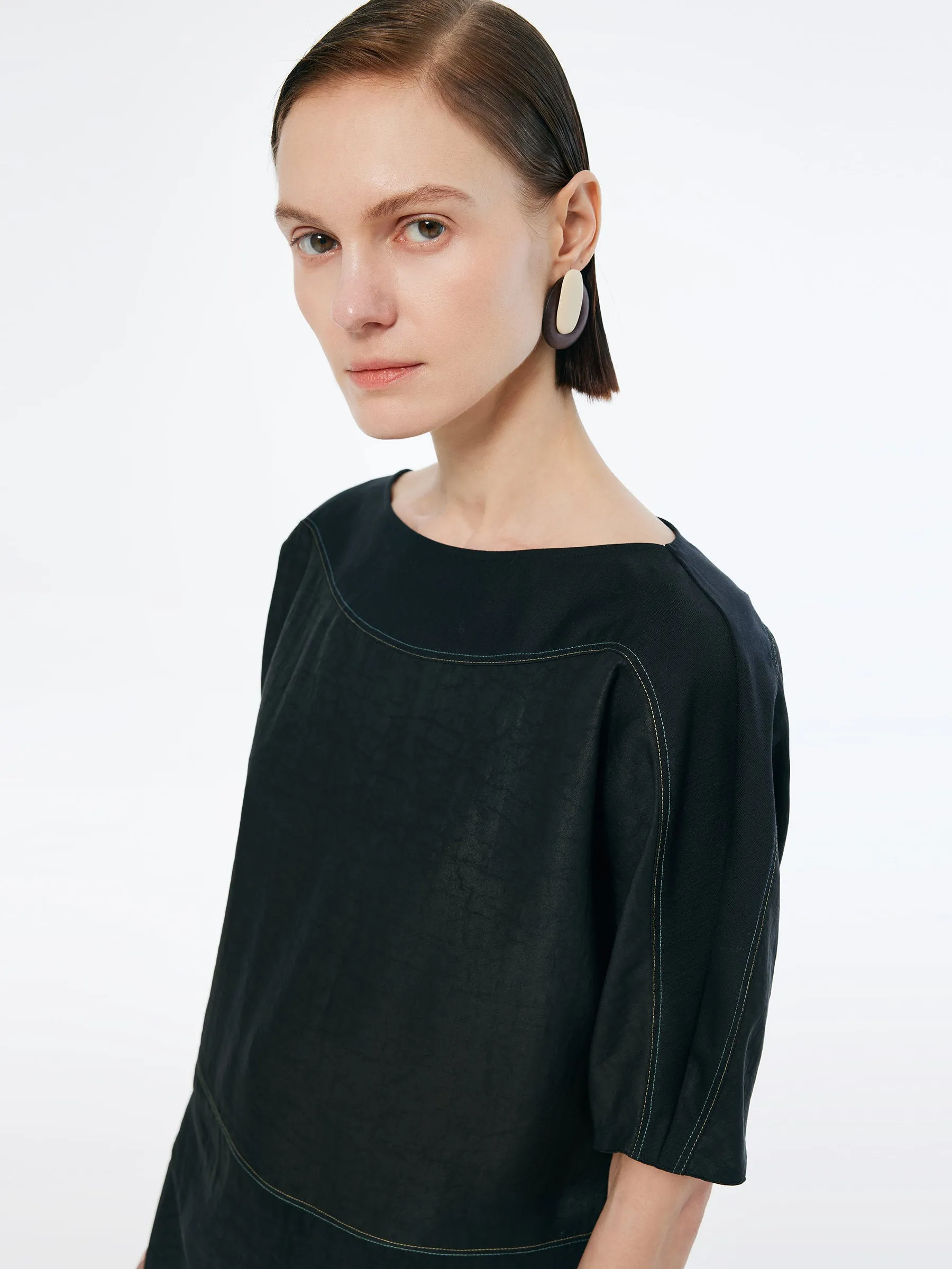 18MM Xiang Yun Silk Patchwork Women Top sold by Goelia product image thumbnail 5