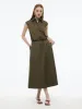 Cap Sleeve Elastic Hem Top And A-Line Skirt Two-Piece Set sold by Goelia