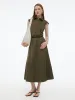 Cap Sleeve Elastic Hem Top And A-Line Skirt Two-Piece Set sold by Goelia