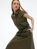Cap Sleeve Elastic Hem Top And A-Line Skirt Two-Piece Set sold by Goelia