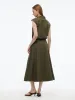 Cap Sleeve Elastic Hem Top And A-Line Skirt Two-Piece Set sold by Goelia