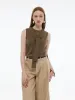 Tencel Blend Tie Front Women Knit Tank Top sold by Goelia