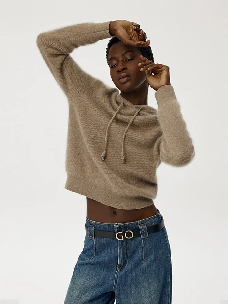 100% Brushed Cashmere Sweater And Fleece Lined Jeans Two-Piece Set sold by Goelia product image thumbnail 2