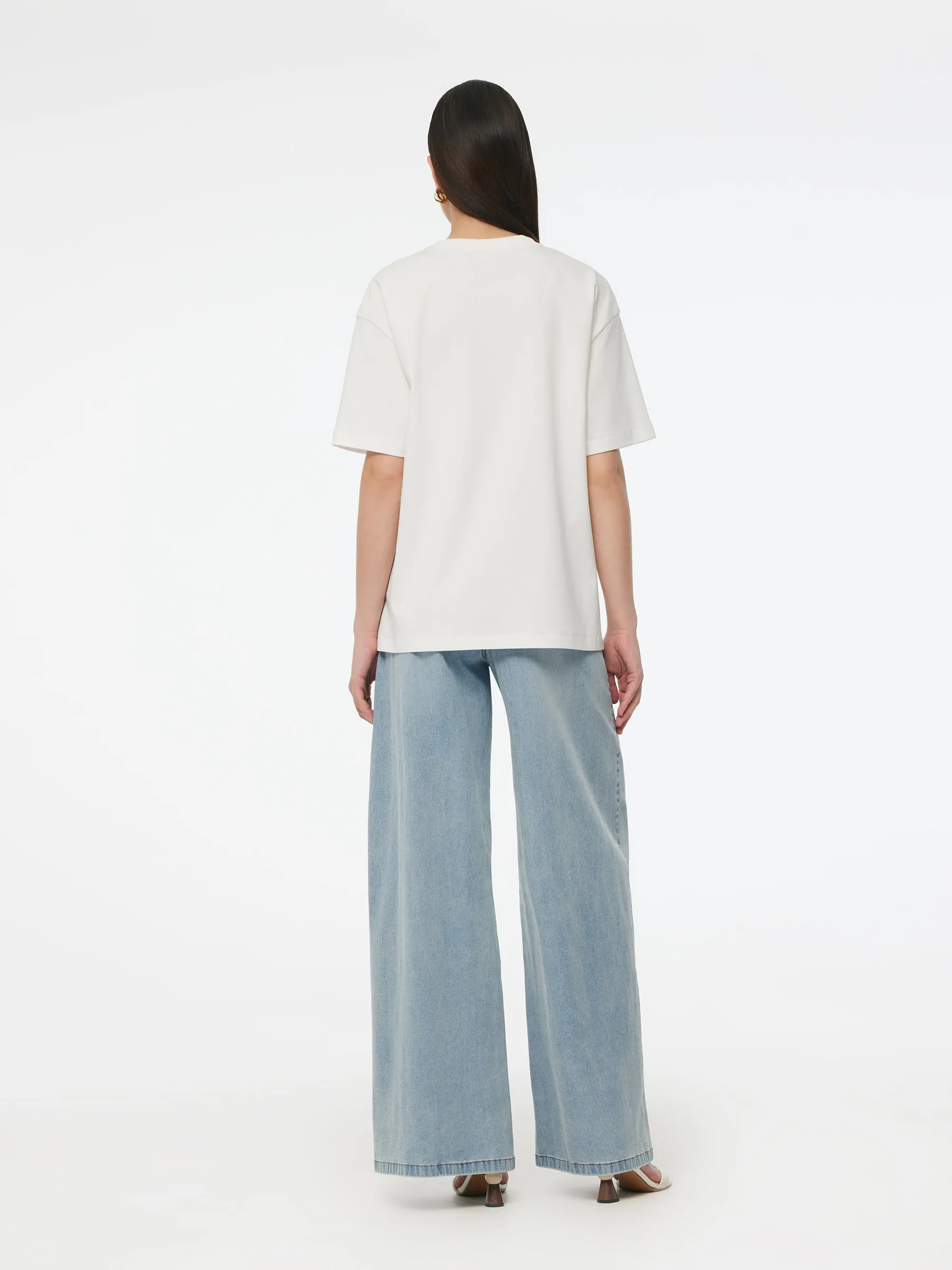 100% Cotton 3D Floral Beaded Women T-Shirt sold by Goelia product image thumbnail 3