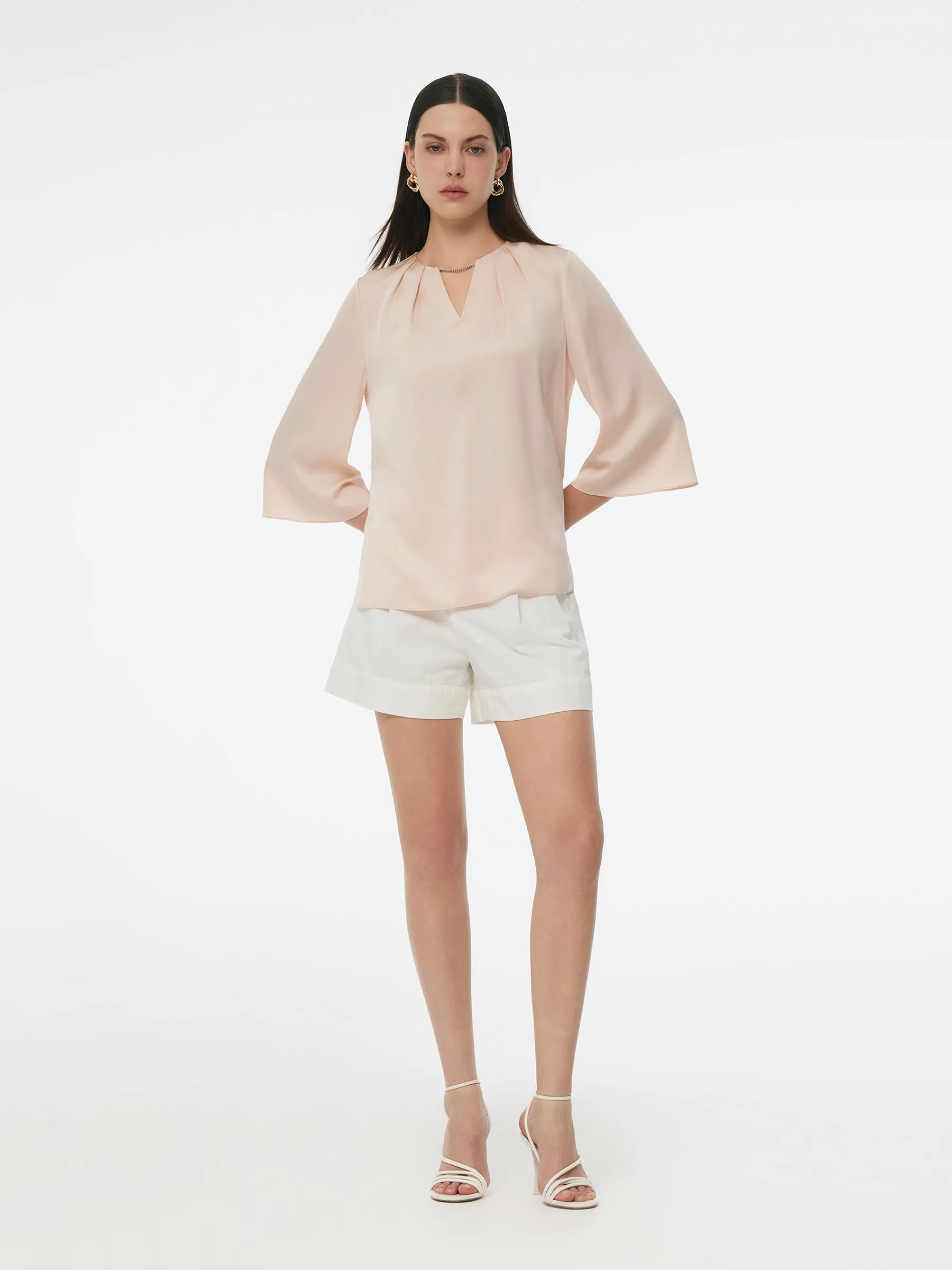 22MM Mulberry Silk 3/4 Sleeve Women Blouse sold by Goelia product image thumbnail 3