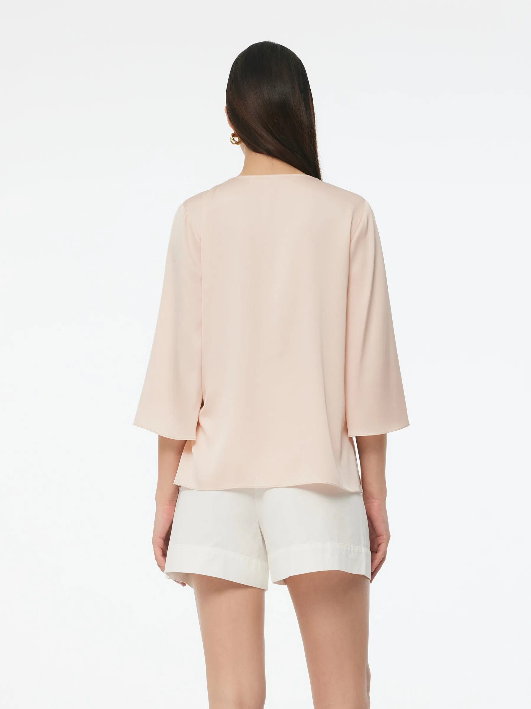 22MM Mulberry Silk 3/4 Sleeve Women Blouse sold by Goelia product image thumbnail 4