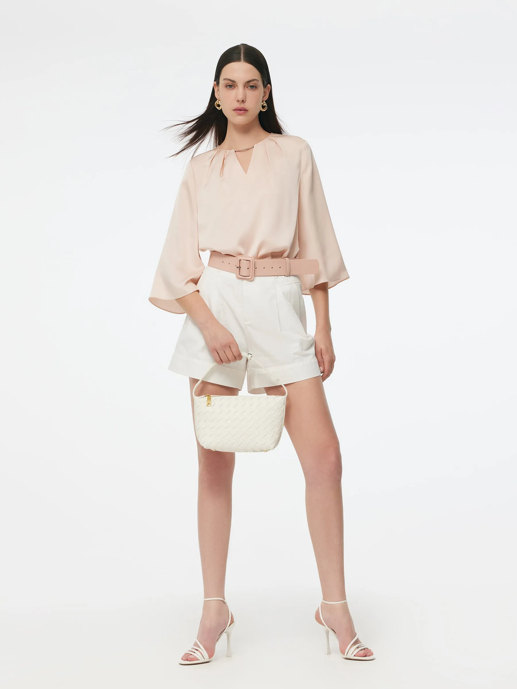 22MM Mulberry Silk 3/4 Sleeve Women Blouse sold by Goelia product image thumbnail 2