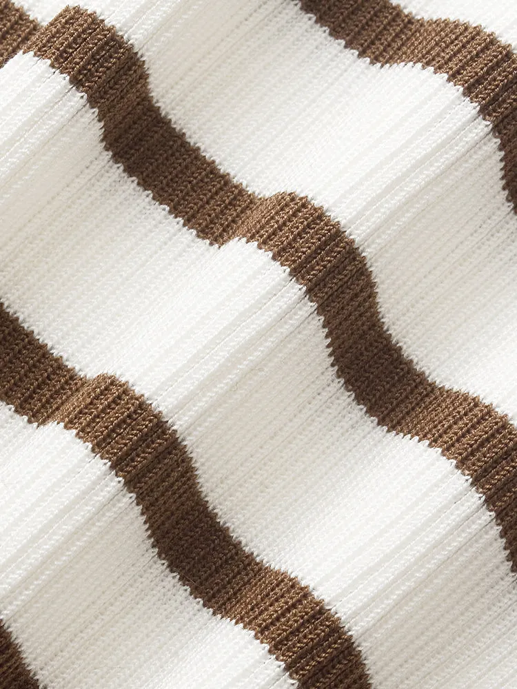 Acetate Cotton Striped Tank Top And Oil-Resistant Wide Leg Jeans Two-Piece Set sold by Goelia product image thumbnail 5