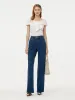100% Cotton Bow Top And Adjustable Waist Denim Jeans Two-Piece Set sold by Goelia