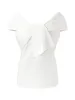 100% Cotton Bow Top And Adjustable Waist Denim Jeans Two-Piece Set sold by Goelia