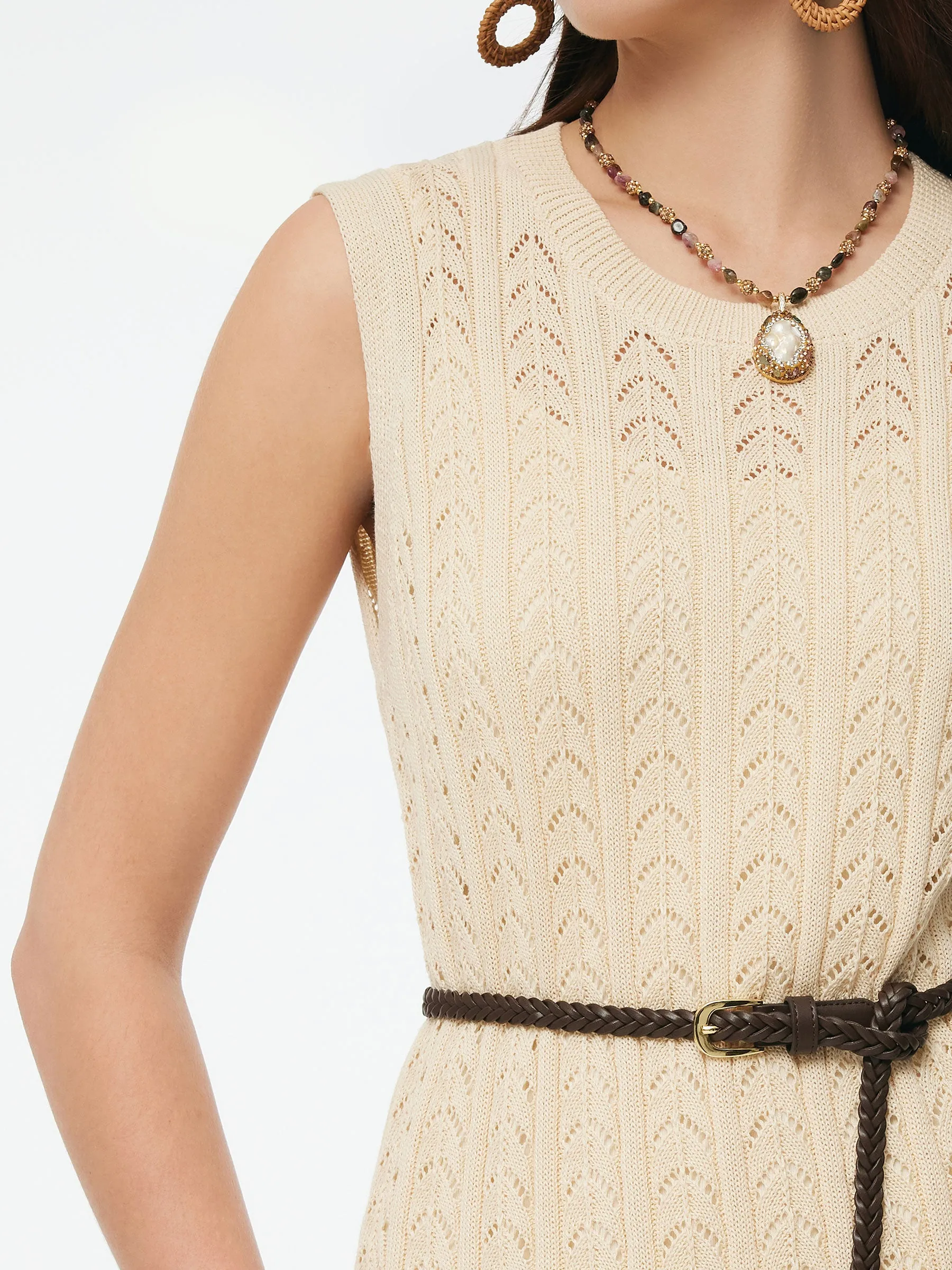 Stretch Sequins Women Knit Maxi Vest Dress With Slip Dress sold by Goelia product image thumbnail 5