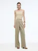 Denim High-Waisted Women Straight Palazzo Jeans sold by Goelia