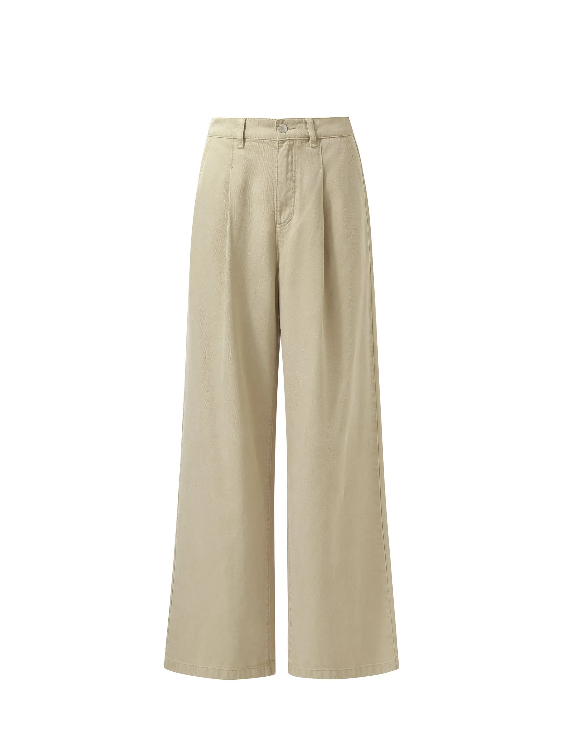 Denim High-Waisted Women Straight Palazzo Jeans sold by Goelia product image thumbnail 5