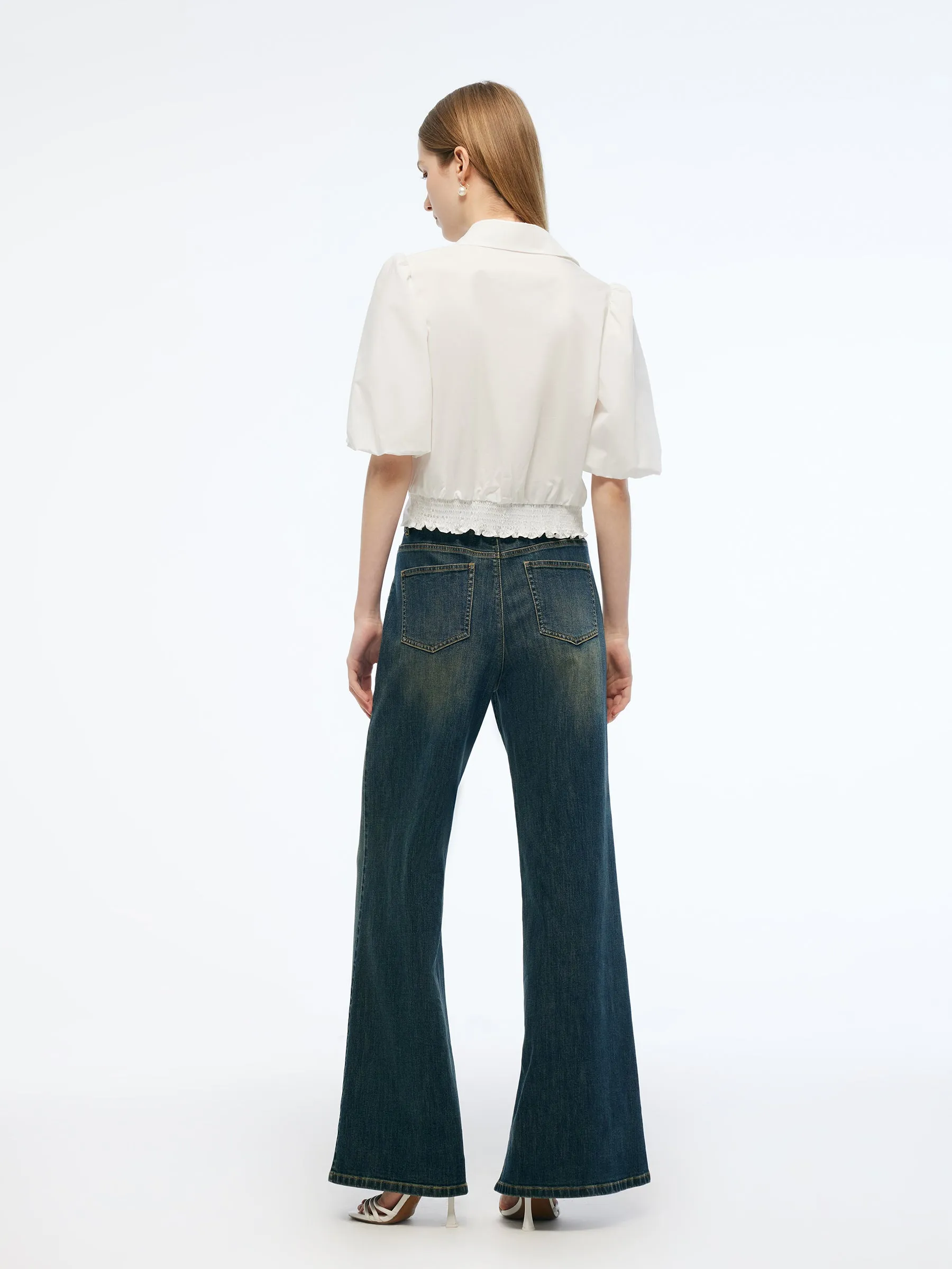 100% Cotton Puff Sleeve Women Shirt sold by Goelia product image thumbnail 3