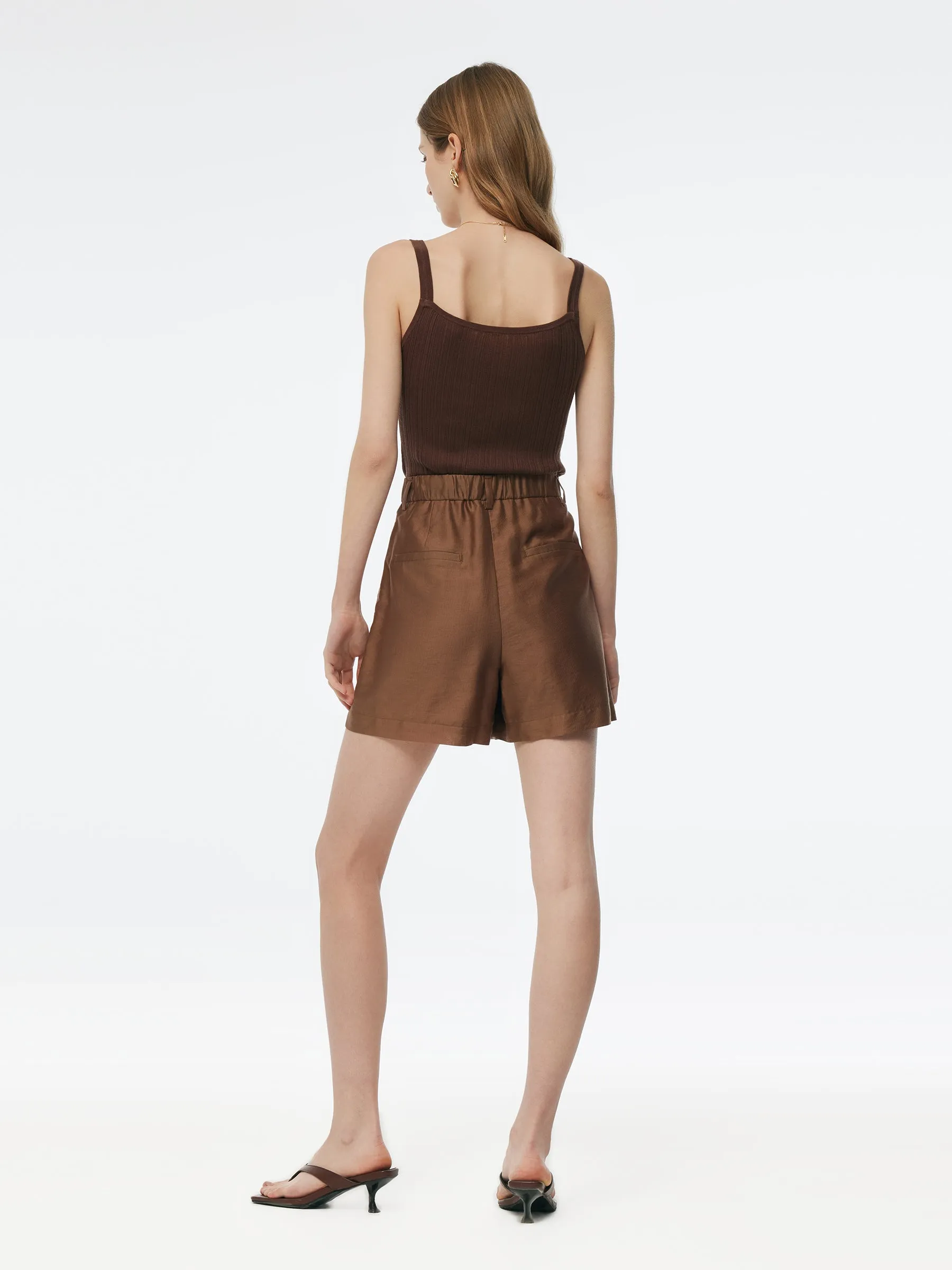 Tencel Blend Women A-Line Shorts sold by Goelia product image thumbnail 3