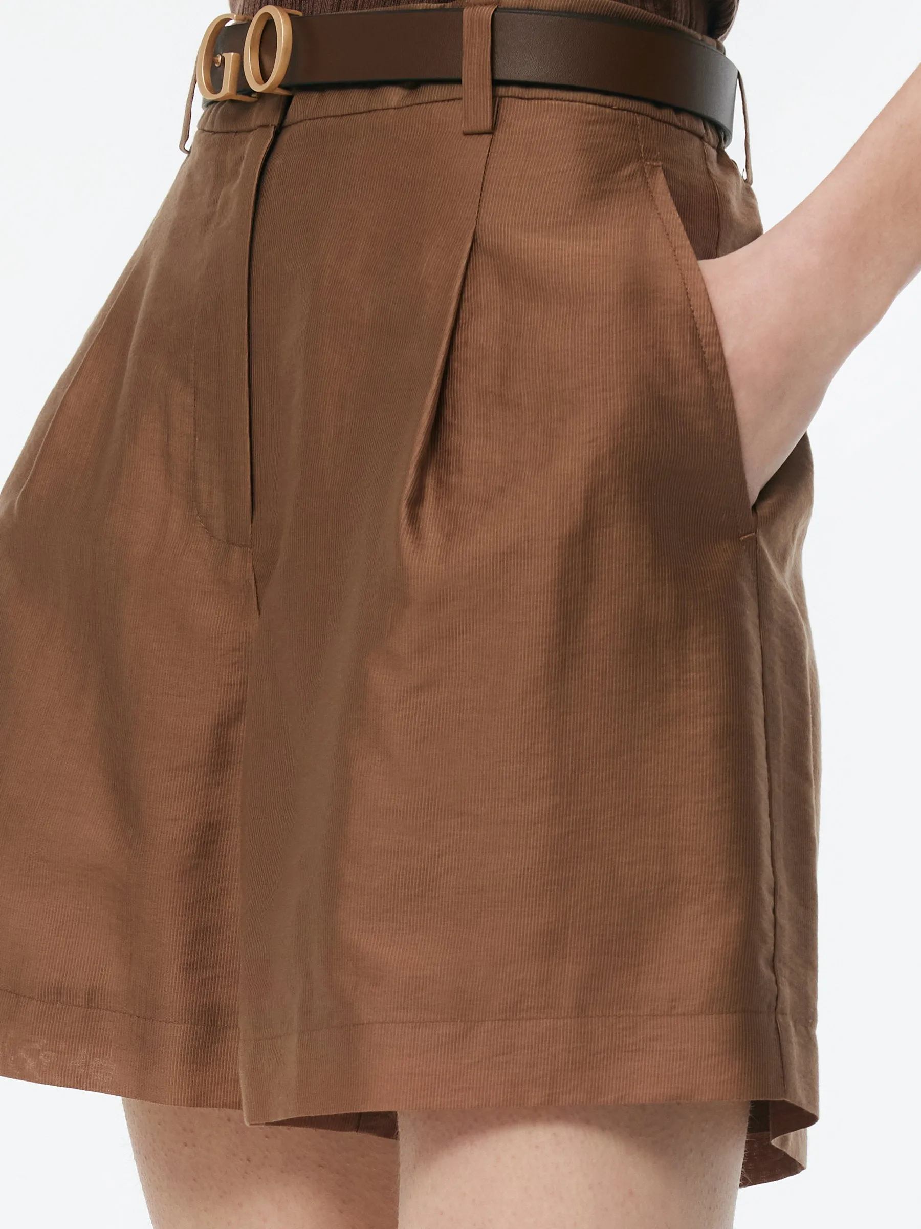 Tencel Blend Women A-Line Shorts sold by Goelia product image thumbnail 5